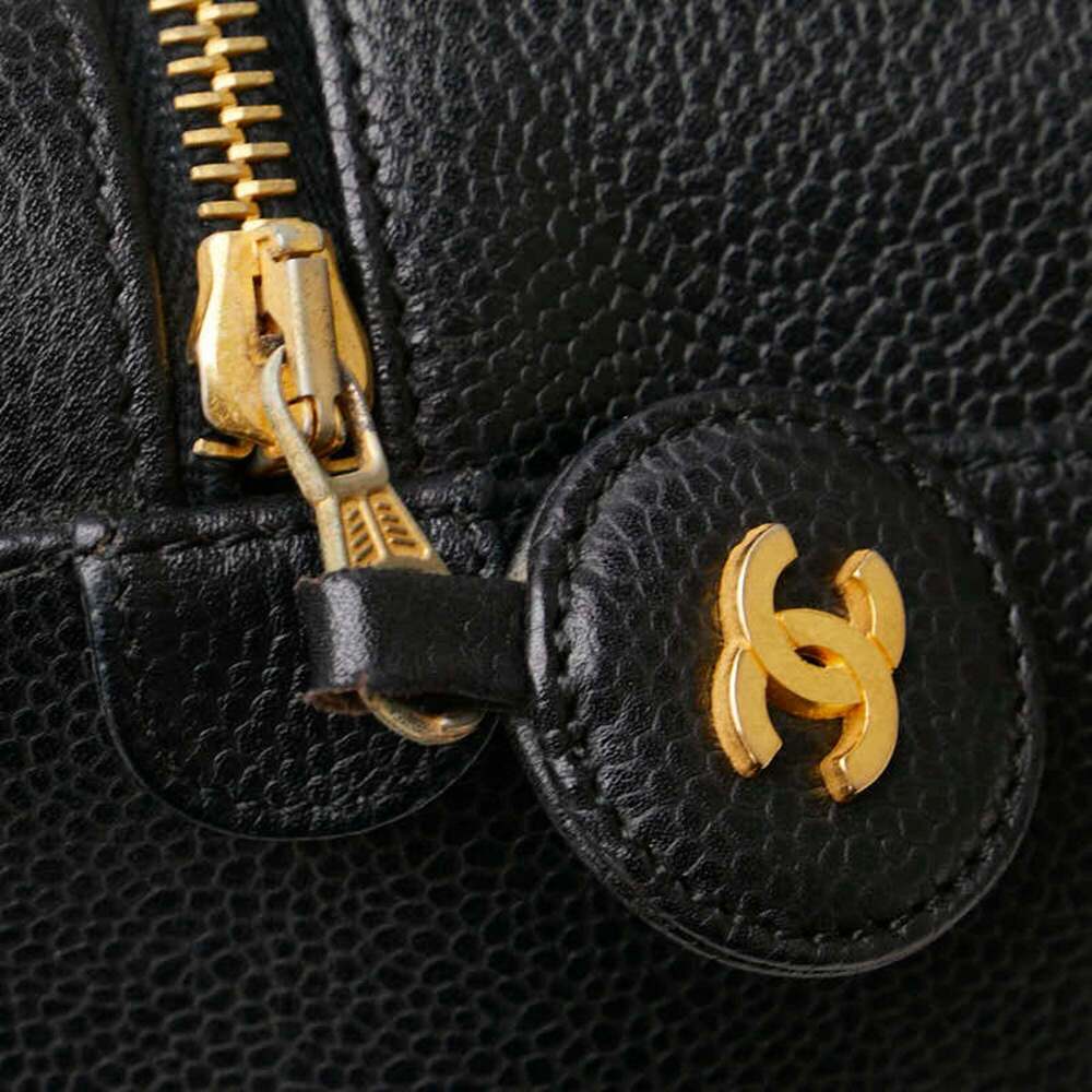 CHANEL Black Caviar Leather Logo Pouch - Picture 9 of 14